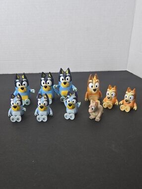 Bluey Lot Of 10 Figures